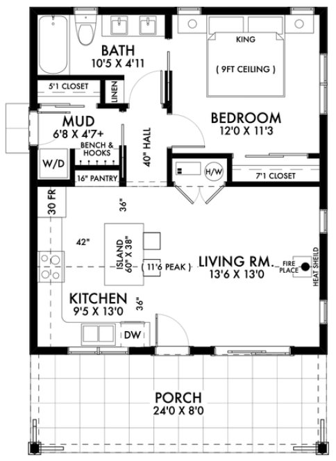 Main Floor Plan for House Plan #592760