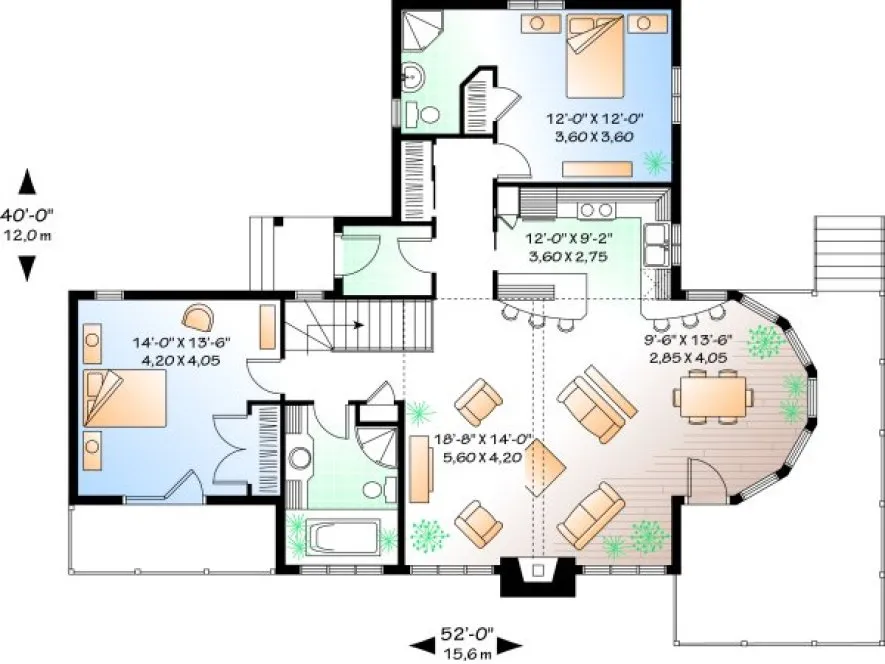 Main Floor Plan for House Plan #149093