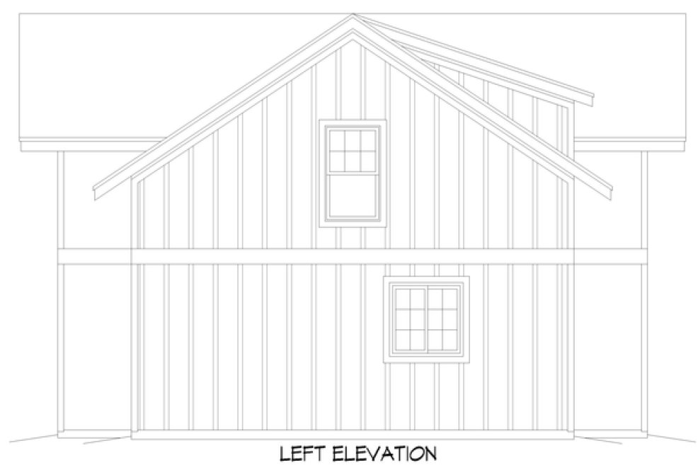 Left Elevation for House Plan #697911