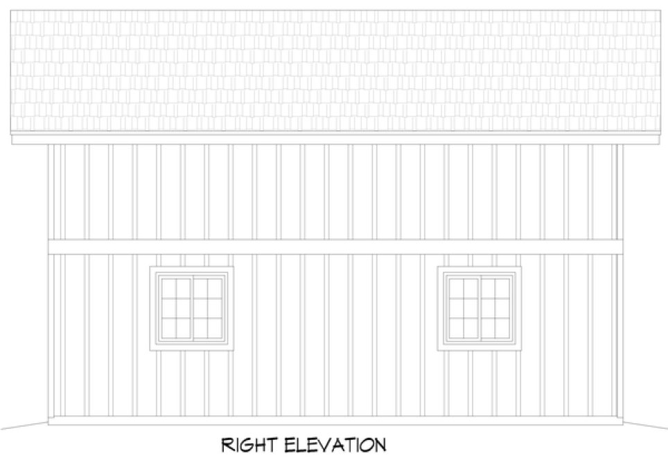 Right Elevation for House Plan #697911