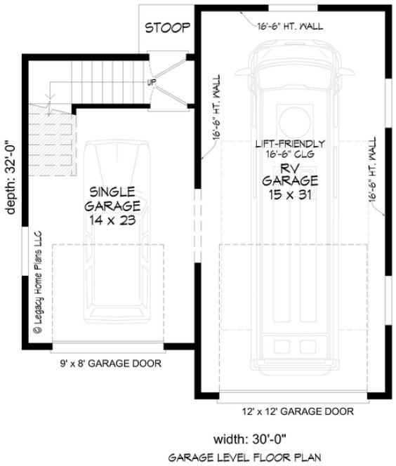 Main Floor Plan for House Plan #697911