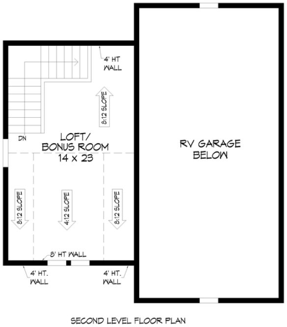 Second Floor Plan for House Plan #697911