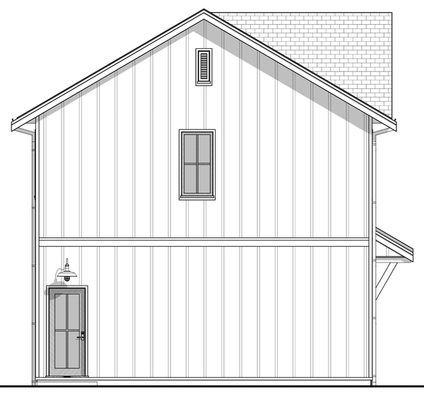 Left Elevation for House Plan #597241