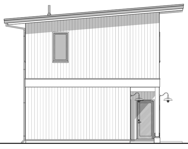 Left Elevation for House Plan #597641