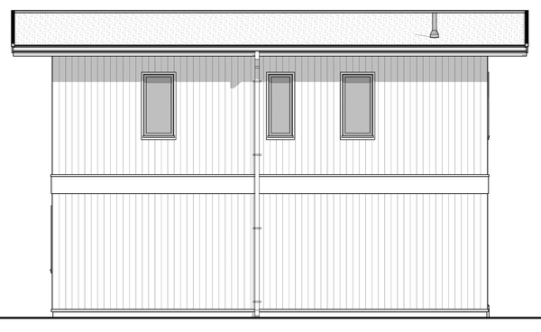 Rear Elevation for House Plan #597641
