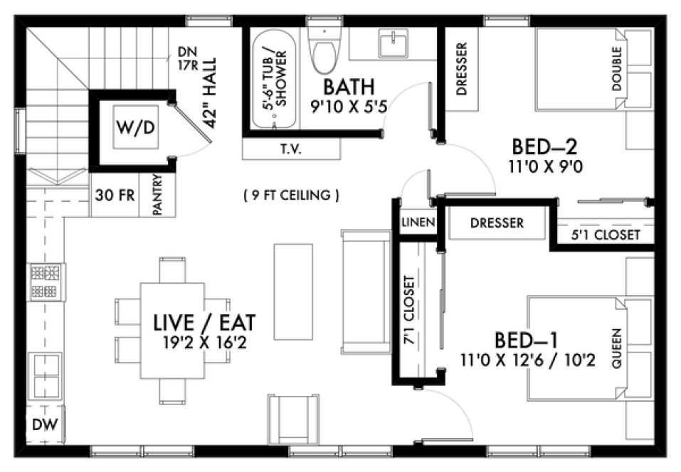 Second Floor Plan for House Plan #597641