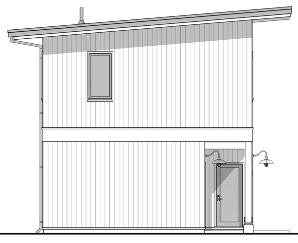 Left Elevation for House Plan #591131