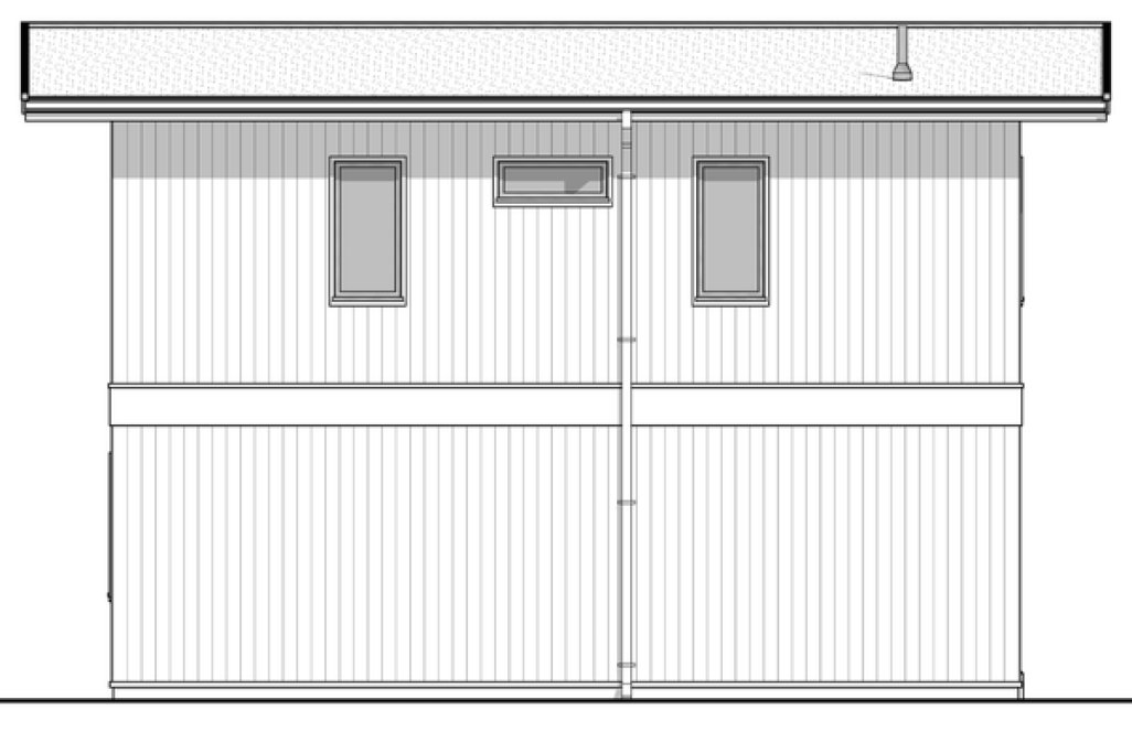 Rear Elevation for House Plan #591131