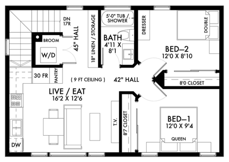 Second Floor Plan for House Plan #591131