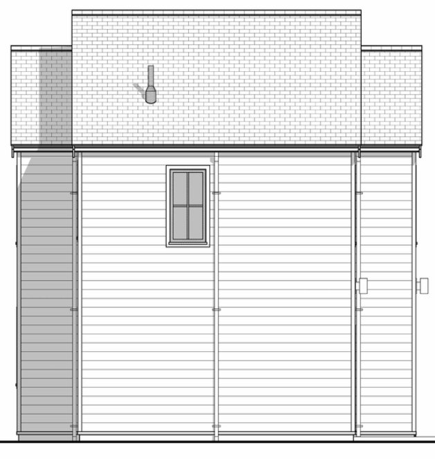 Left Elevation for House Plan #591331