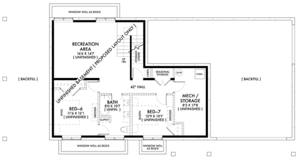 Basement Plan for House Plan #590432