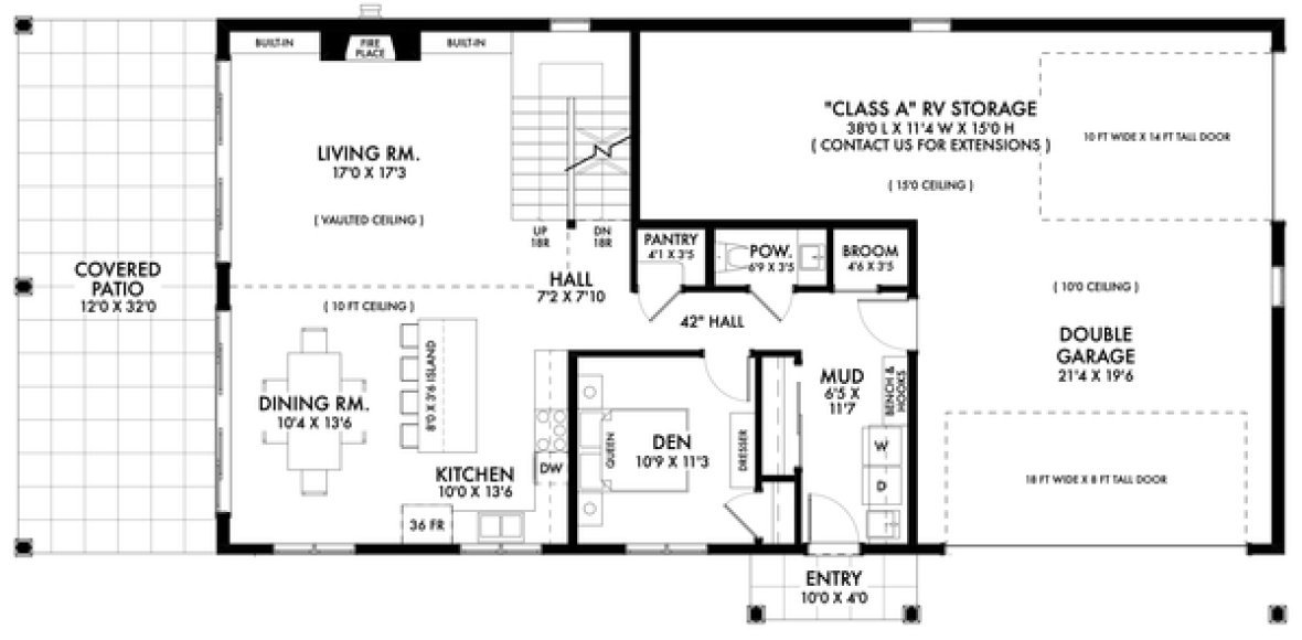 Main Floor Plan for House Plan #590432