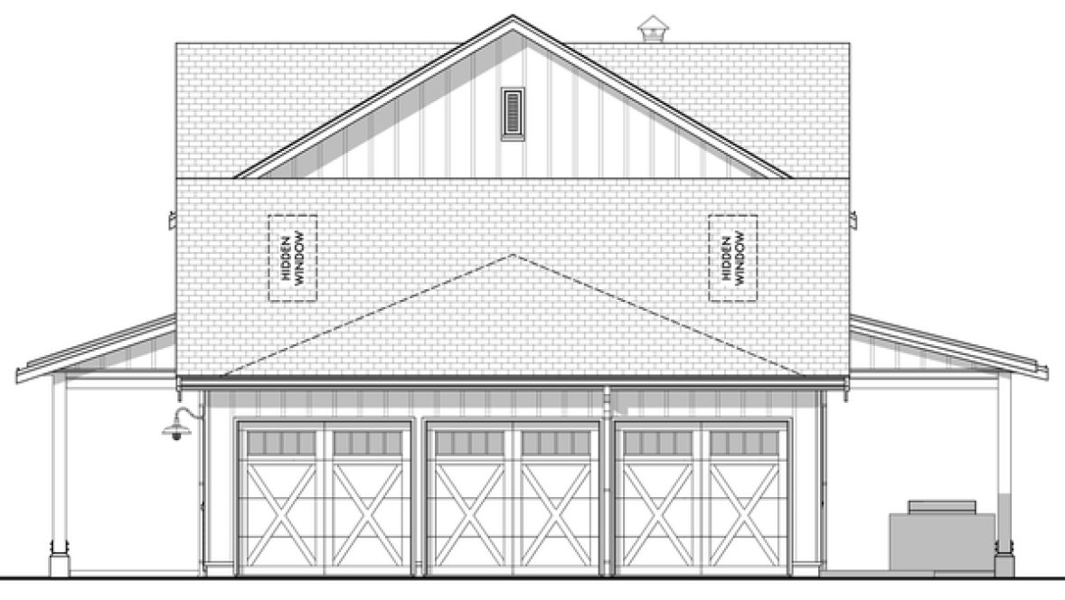 Right Elevation for House Plan #596062