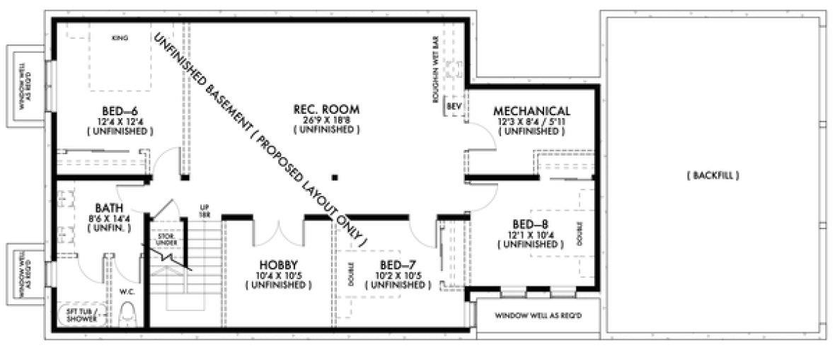 Basement Plan for House Plan #596062