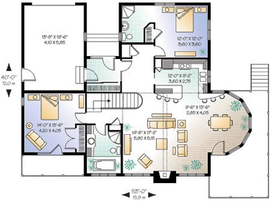 Main Floor Plan for House Plan #149196