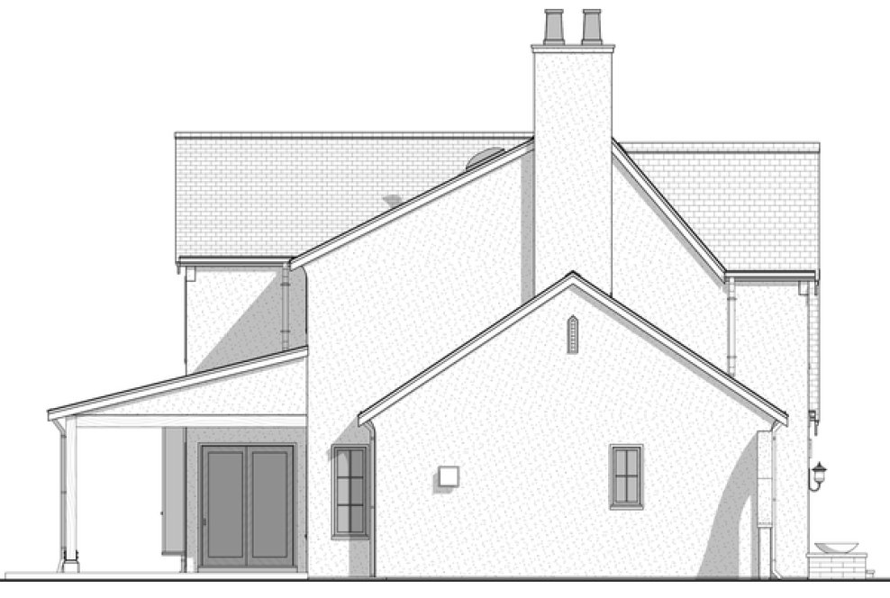 Left Elevation for House Plan #595252