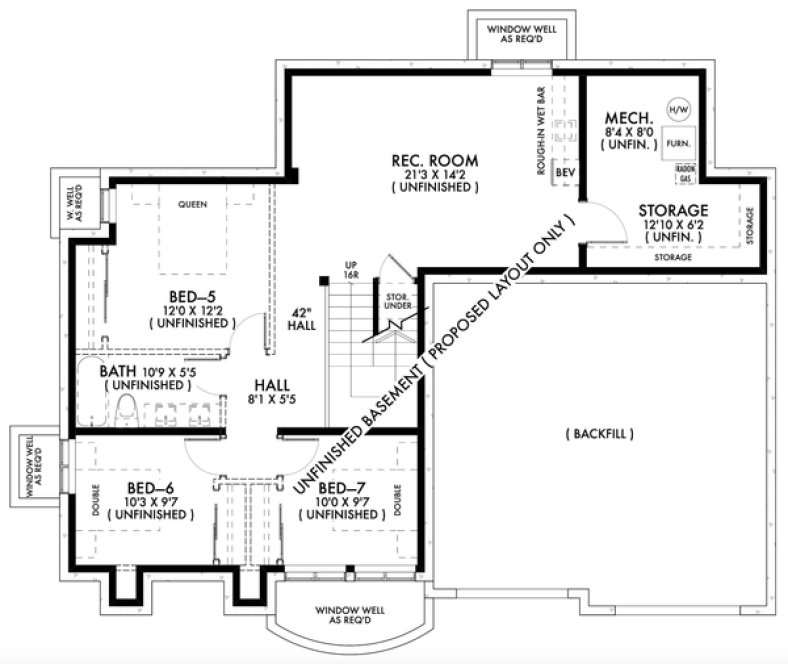 Basement Plan for House Plan #595252