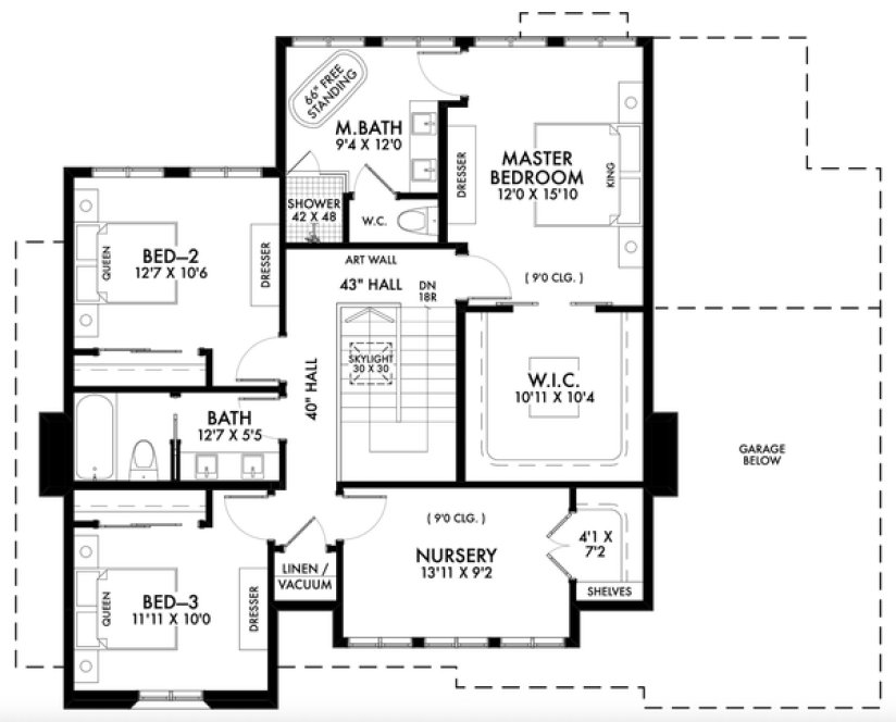 Second Floor Plan for House Plan #595252