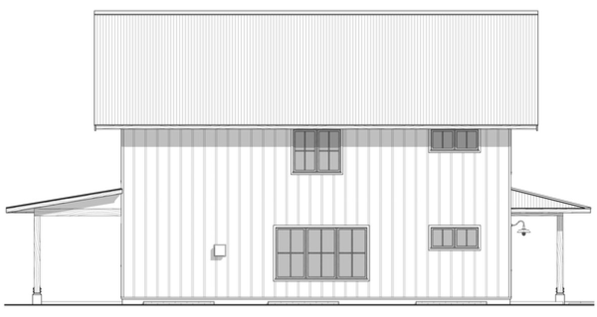 Left Elevation for House Plan #590832