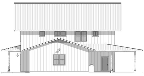Right Elevation for House Plan #590832