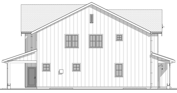 Left Elevation for House Plan #592722