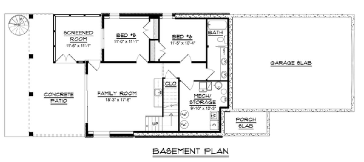 Basement Plan for House Plan #753192
