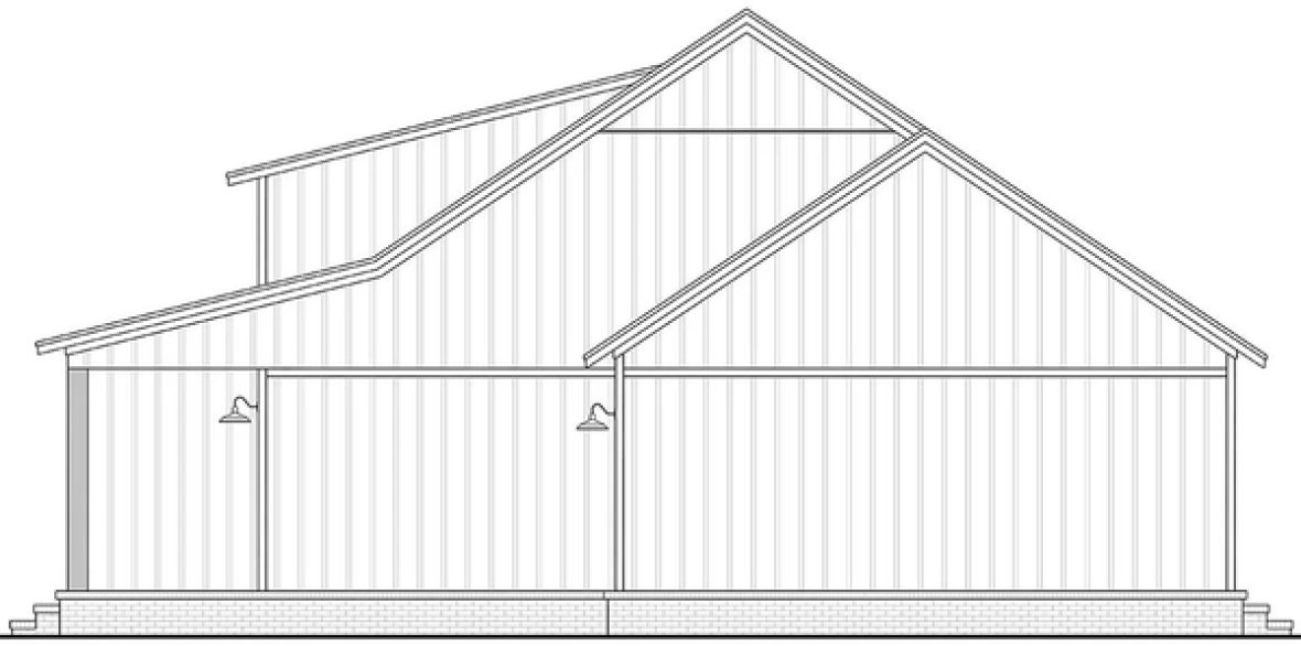 Right Elevation for House Plan #304901