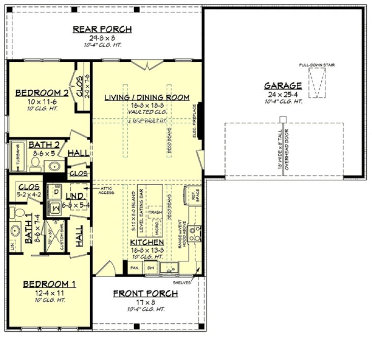 Main Floor Plan for House Plan #304901