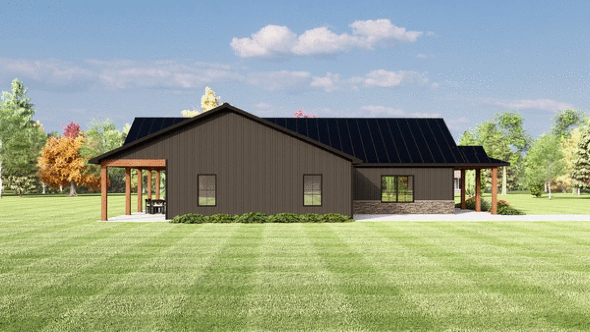 Left Elevation for House Plan #750441