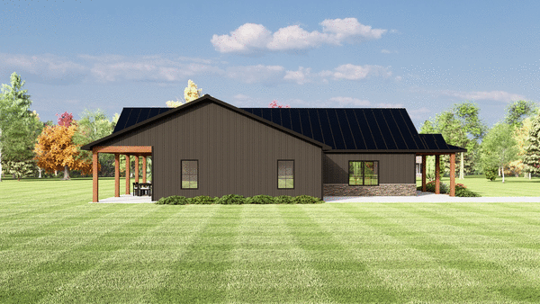 Left Elevation for House Plan #750441