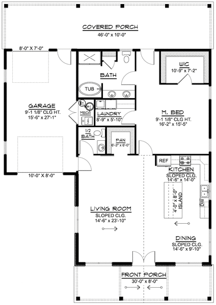 Main Floor Plan for House Plan #750441