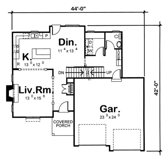Main Floor Plan for House Plan #700104
