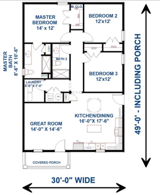 Main Floor Plan for House Plan #431231
