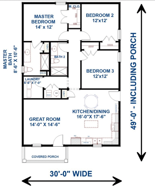 Main Floor Plan for House Plan #431231
