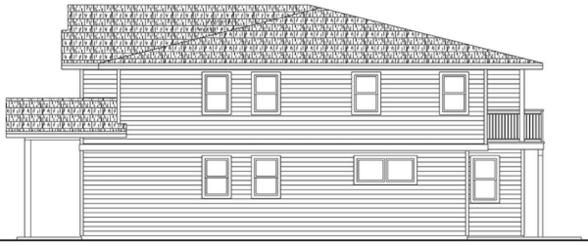 Right Elevation for House Plan #342783