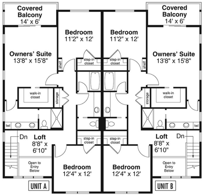 Second Floor Plan for House Plan #342783