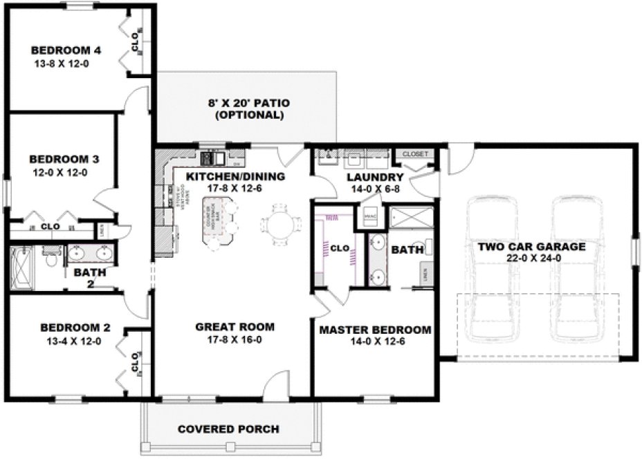 Main Floor Plan for House Plan #433261