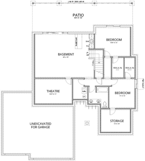 Basement Plan for House Plan #804143
