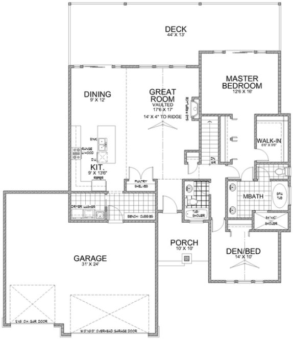 Main Floor Plan for House Plan #804143