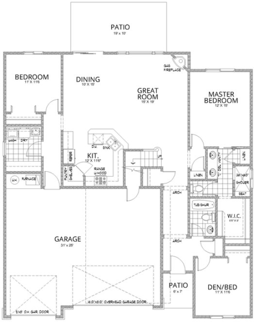 Main Floor Plan for House Plan #800312