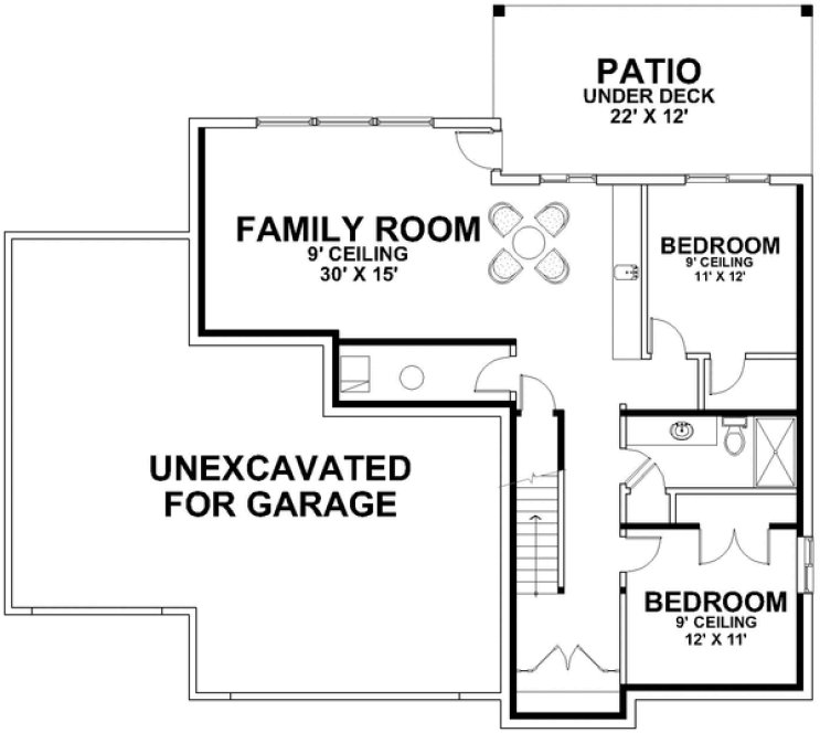 Basement Plan for House Plan #807483