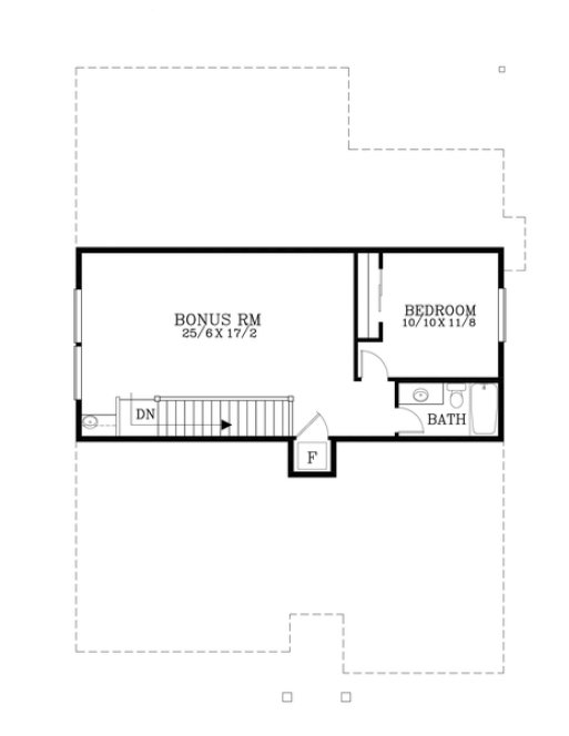 Second Floor Plan for House Plan #853832