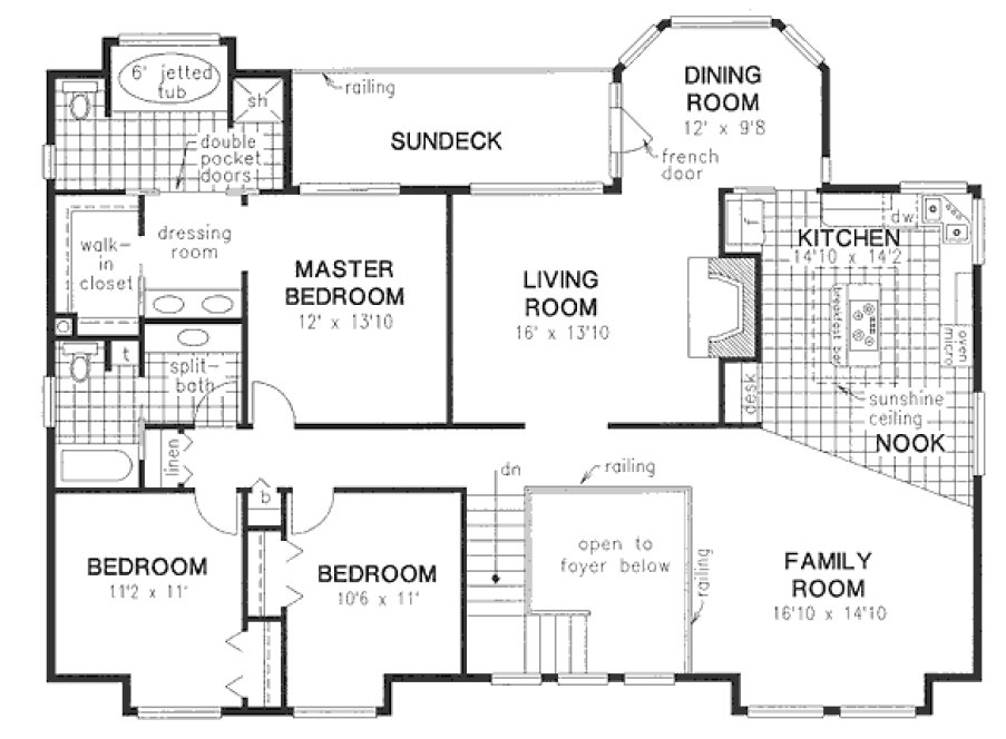 Main Floor Plan for House Plan #131309