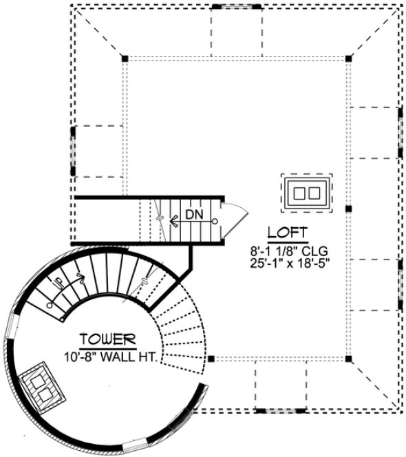 Second Floor Plan for House Plan #754181