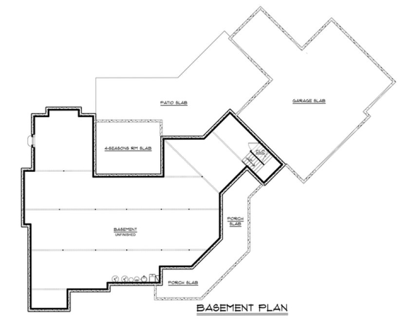 Basement Plan for House Plan #754504