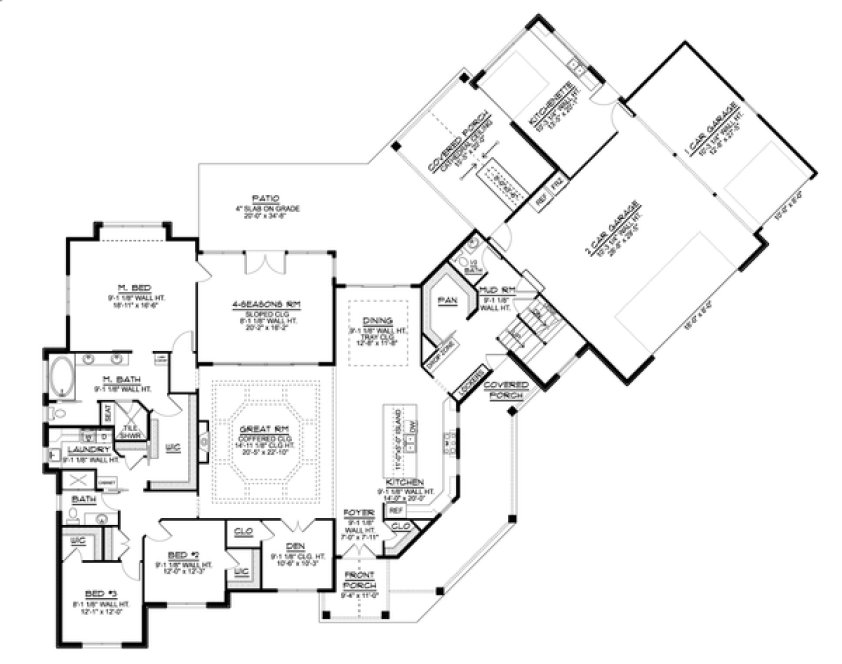 Main Floor Plan for House Plan #754504