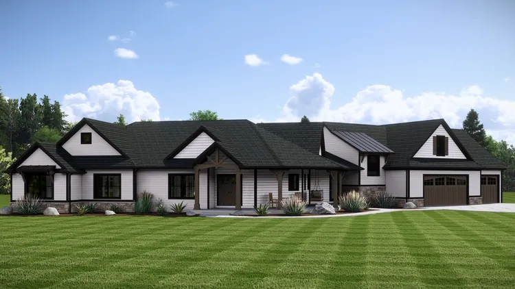 Full Rendering for House Plan #754504