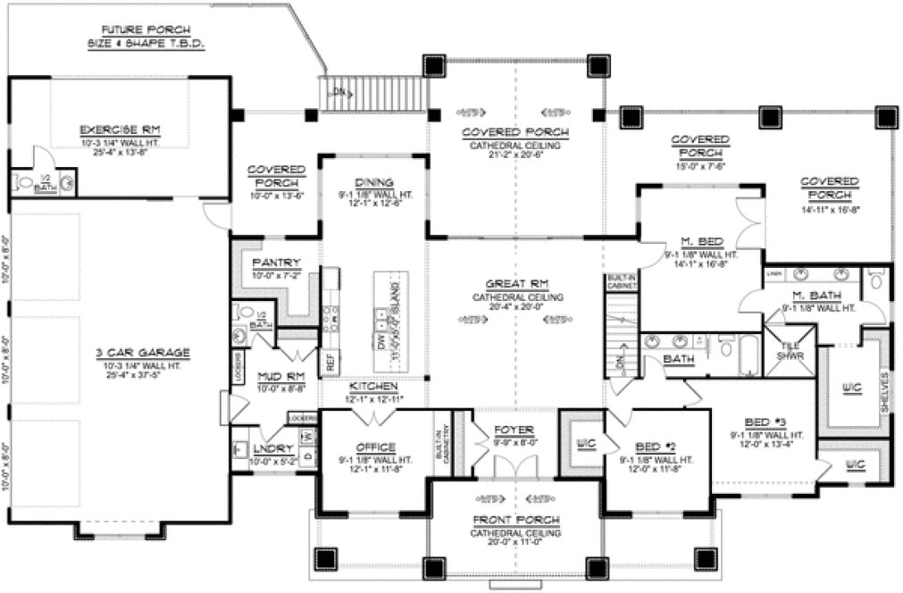 Main Floor Plan for House Plan #759842