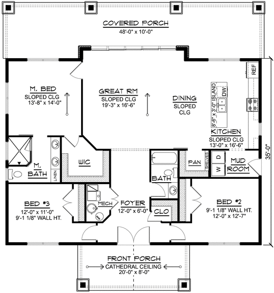 Main Floor Plan for House Plan #750271