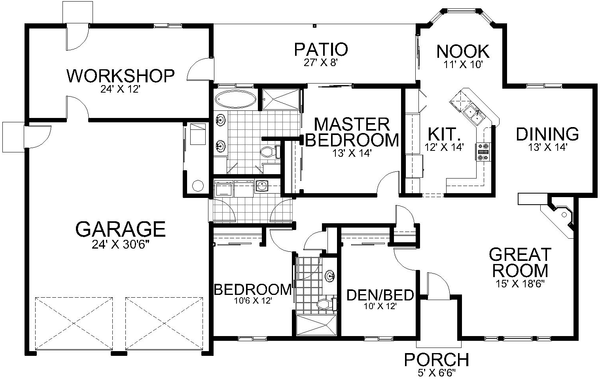 Main Floor Plan for House Plan #809671
